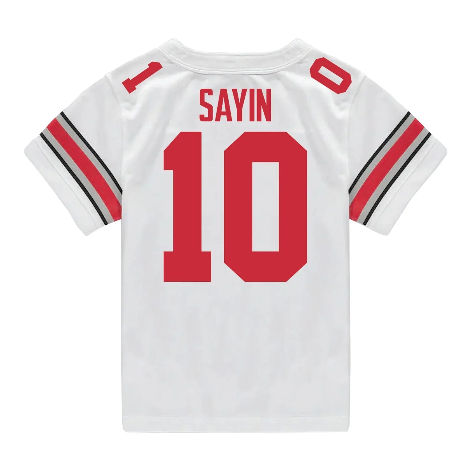 Julian Sayin Ohio State Buckeyes Jersey – White sports jersey product view 2