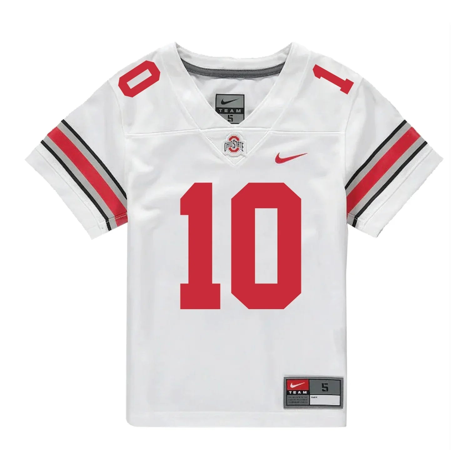 Julian Sayin Ohio State Buckeyes Jersey – White sports jersey product view 1