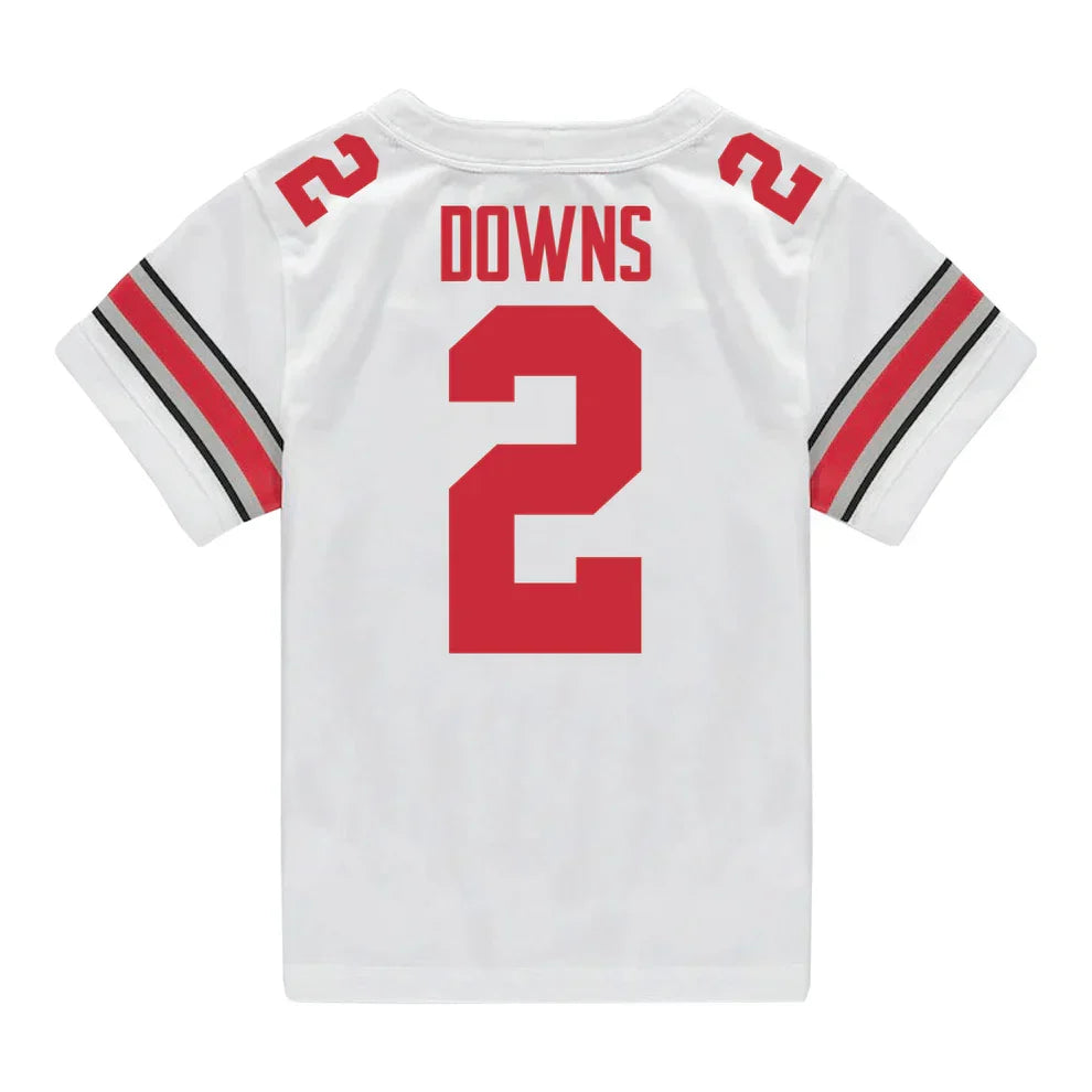 Caleb Downs Ohio State Buckeyes Jersey – White sports jersey product view 2