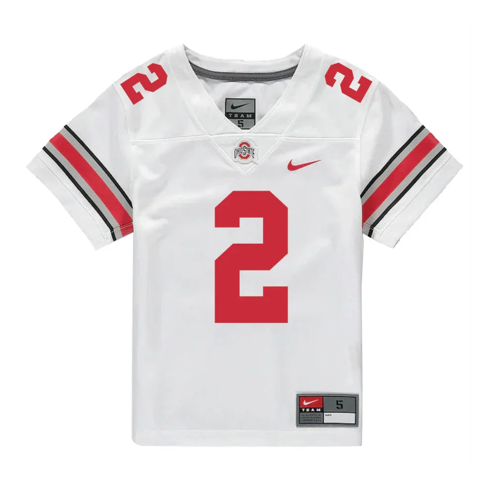 Caleb Downs Ohio State Buckeyes Jersey – White sports jersey product view 1