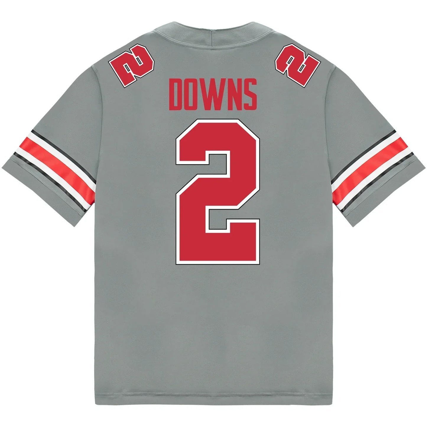 Caleb Downs Ohio State Buckeyes Jersey – Grey sports jersey product view 2