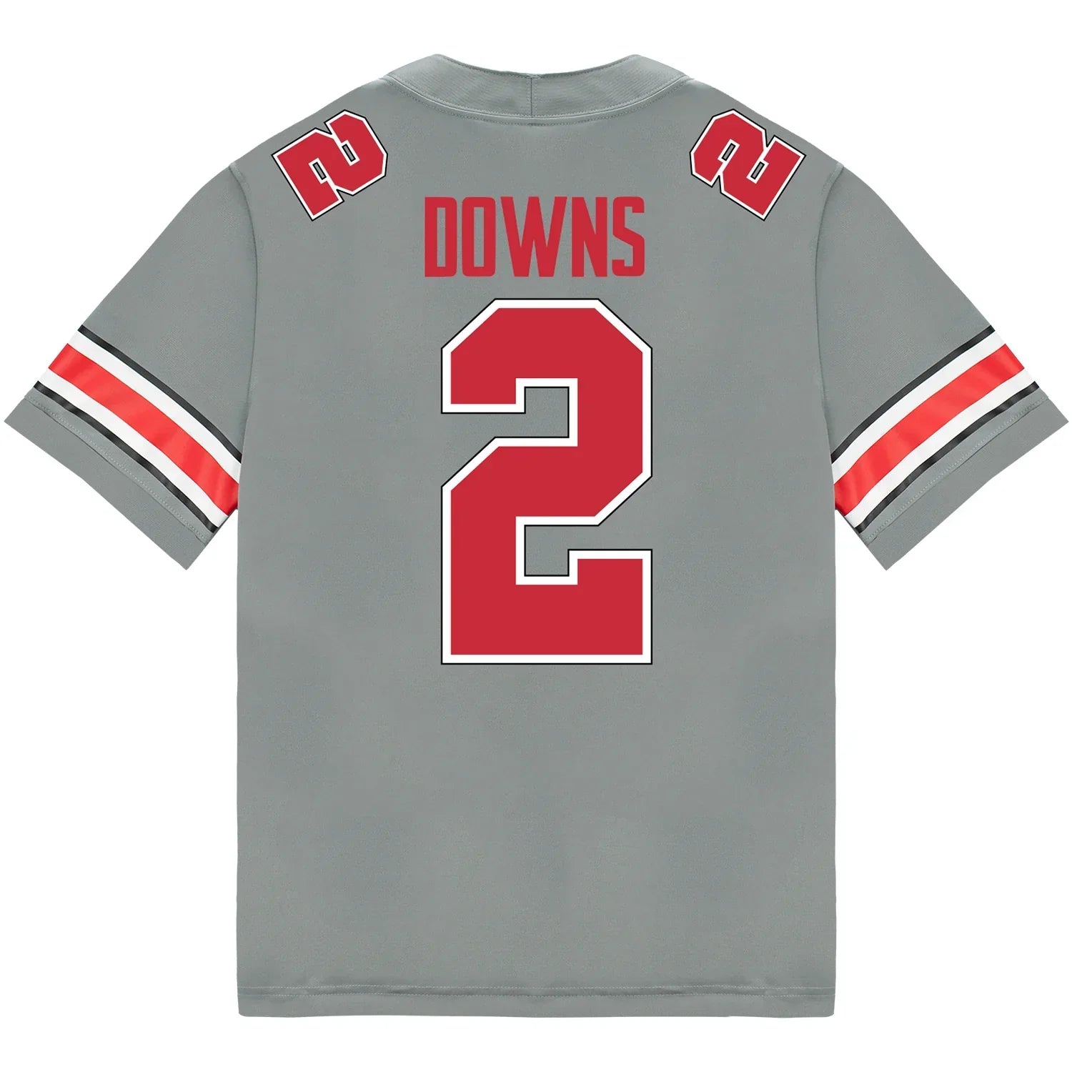 Caleb Downs Ohio State Buckeyes Jersey – Grey sports jersey product view 2