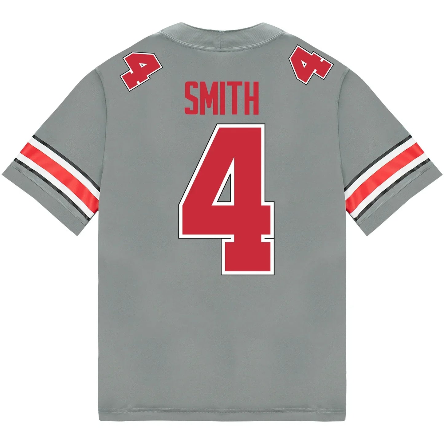 Jeremiah Smith Ohio State Buckeyes Jersey – Grey sports jersey product view 1