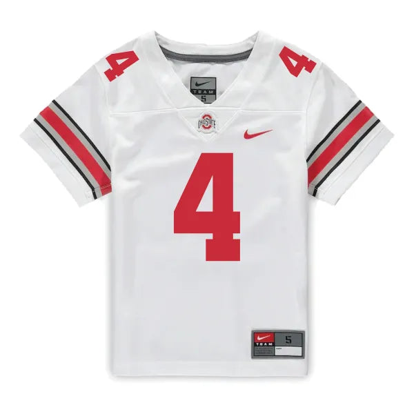 Jeremiah Smith Ohio State Buckeyes Jersey – White sports jersey product view 2