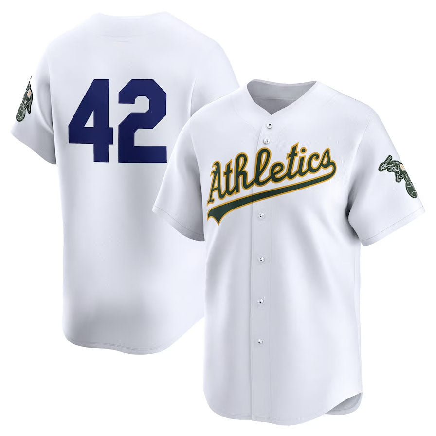 Oakland Athletics 2024 #42 Jackie Robinson Day Home Limited Jersey ¨C White Stitches Baseball Jerseys baseball jersey product view 1