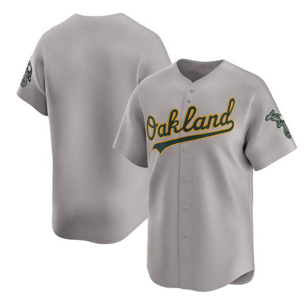 Oakland Athletics Blank Gray Away Limited Stitched Baseball Jersey baseball jersey product view 1