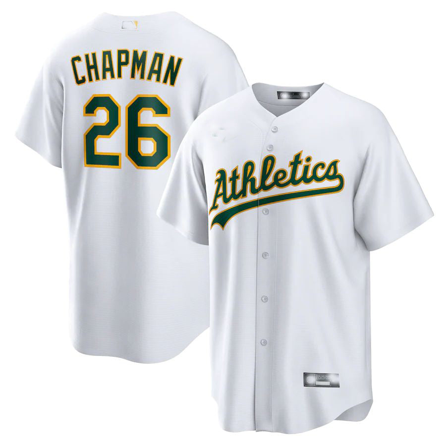 Oakland Athletics #26 Matt Chapman White Home Replica Player Name Jersey Baseball Jerseys baseball jersey product view 1