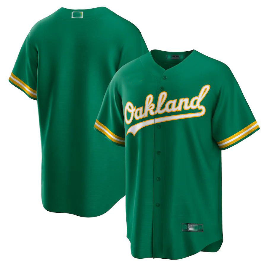 Oakland Athletics Green Alternate Replica Team Jersey Baseball Jerseys baseball jersey product view 1