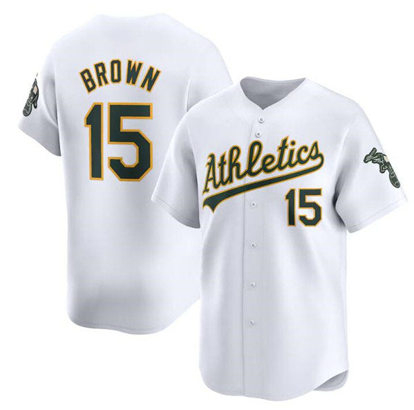 Oakland Athletics #15 Seth Brown White Home Limited Stitched Baseball Jersey baseball jersey product view 1