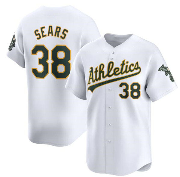 Oakland Athletics #38 JP Sears White Home Limited Stitched Baseball Jersey baseball jersey product view 1