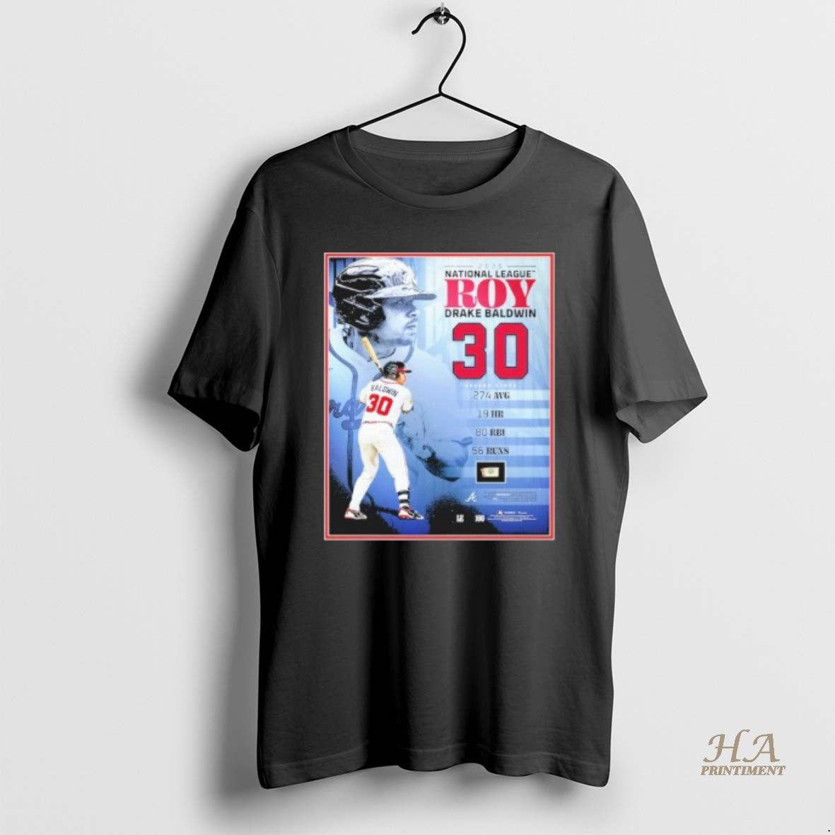 Official 30 Drake Baldwin Atlanta Braves 2025 - Adult & Kids T-Shirts, Sweatshirts & Hoodies apparel design preview 1