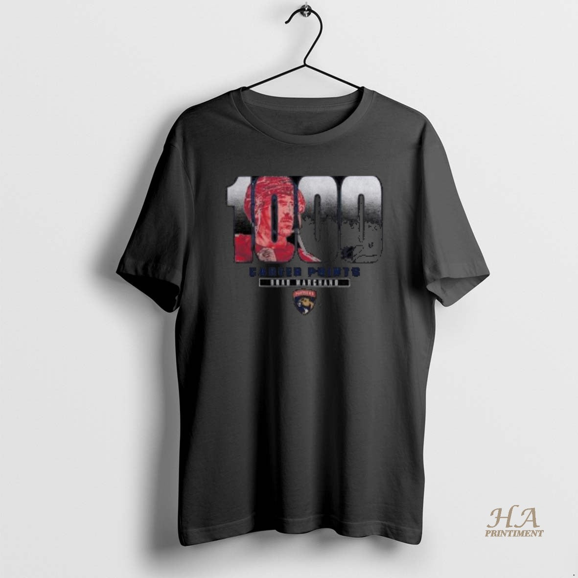 Official Brad Marchand Florida Panthers 1000 Career - Adult & Kids T-Shirts, Sweatshirts & Hoodies apparel design preview 1