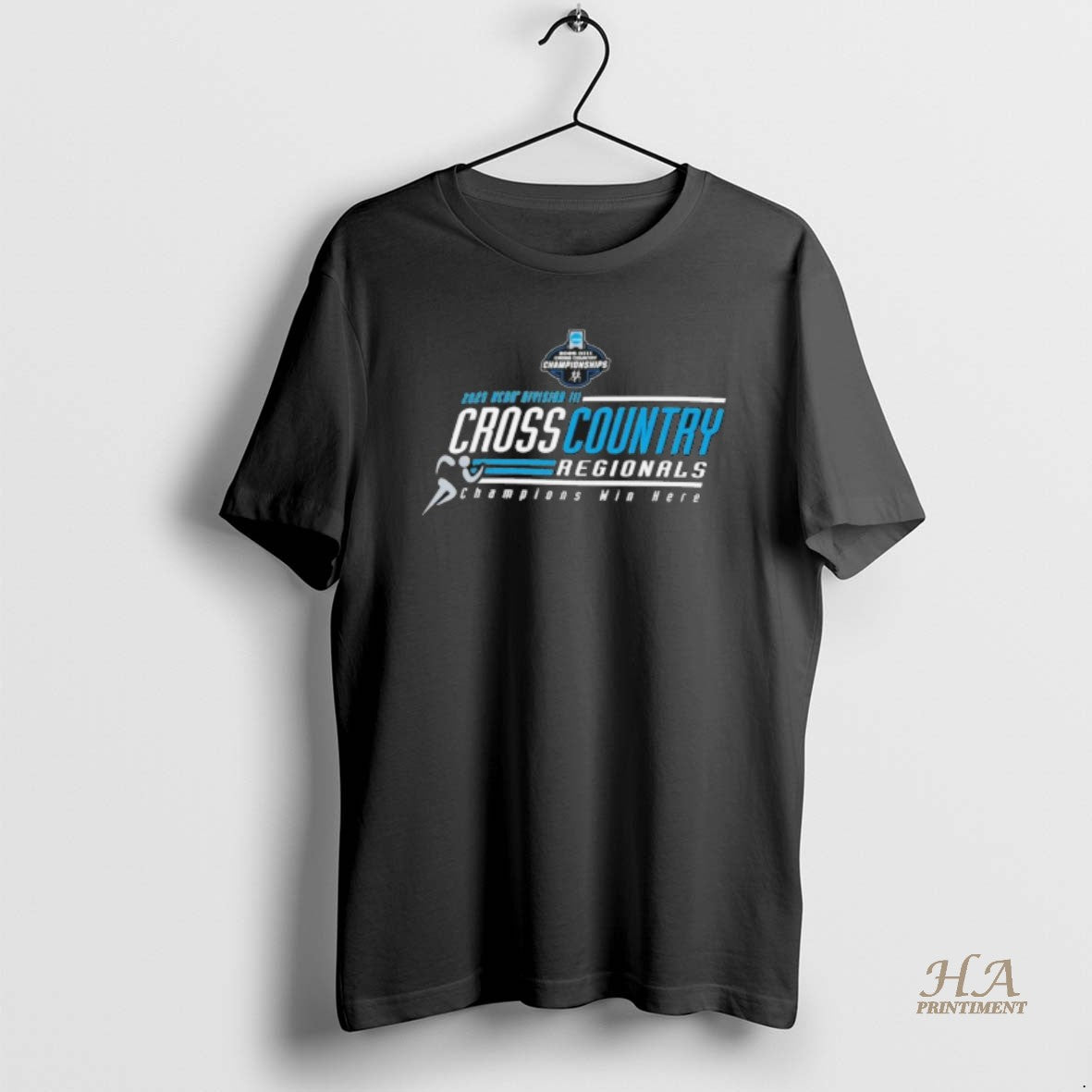 Official Champions Win Here Ncaa Diii Cross Country - Adult & Kids T-Shirts, Sweatshirts & Hoodies apparel design preview 1