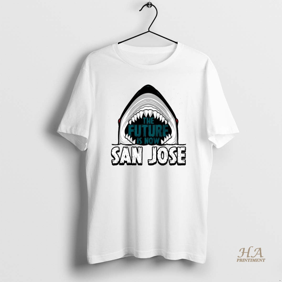Official Jaws The Future Is Now San Jose Sharks - Adult & Kids T-Shirts, Sweatshirts & Hoodies apparel design preview 1