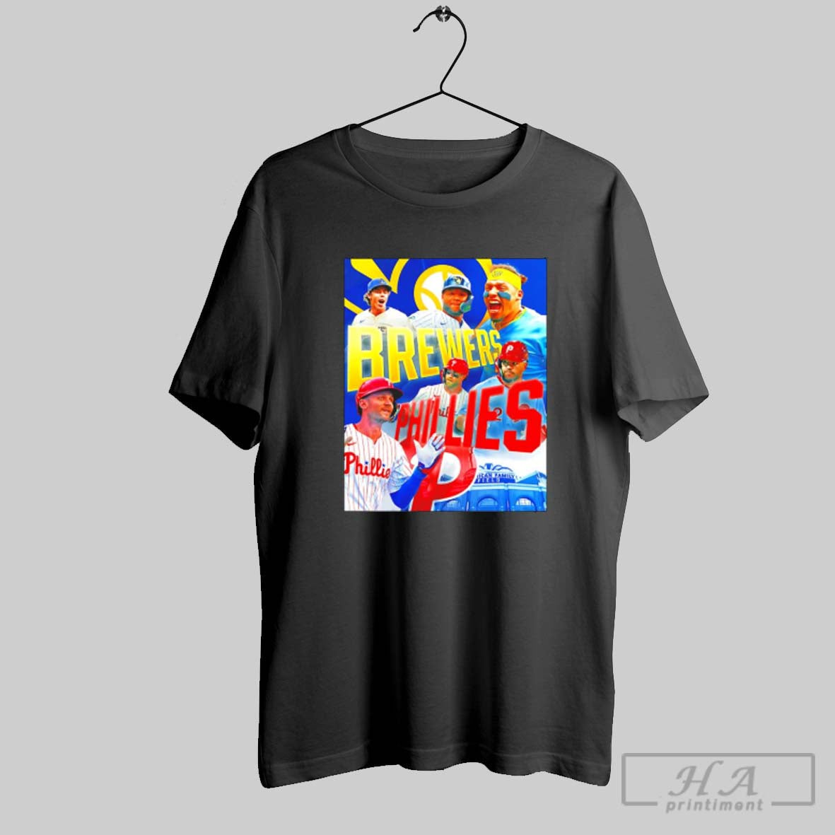 Official Milwaukee Brewers Vs Philadelphia Phillies - Adult & Kids T-Shirts, Sweatshirts & Hoodies apparel design preview 1
