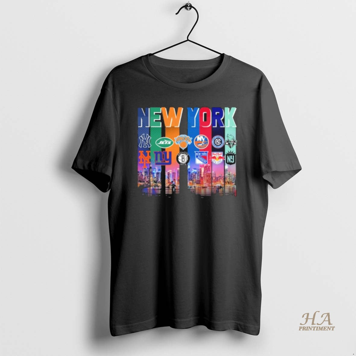 Official New York Sports Teams Logo 2025 Retro - Adult & Kids T-Shirts, Sweatshirts & Hoodies apparel design preview 1