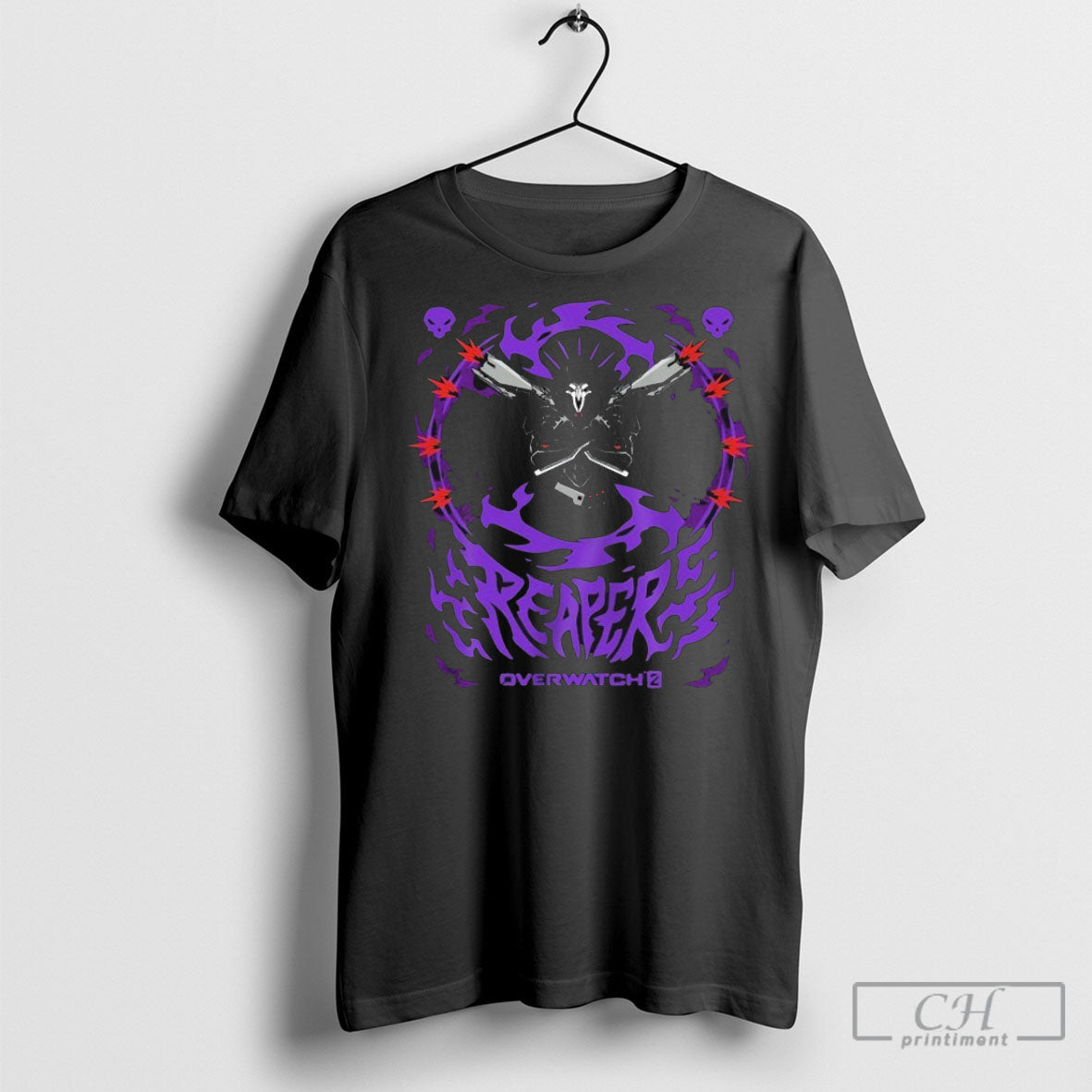 Official Overwatch 2 Reaper Death Blossom Sweater - Adult & Kids T-Shirts, Sweatshirts & Hoodies apparel design preview 1