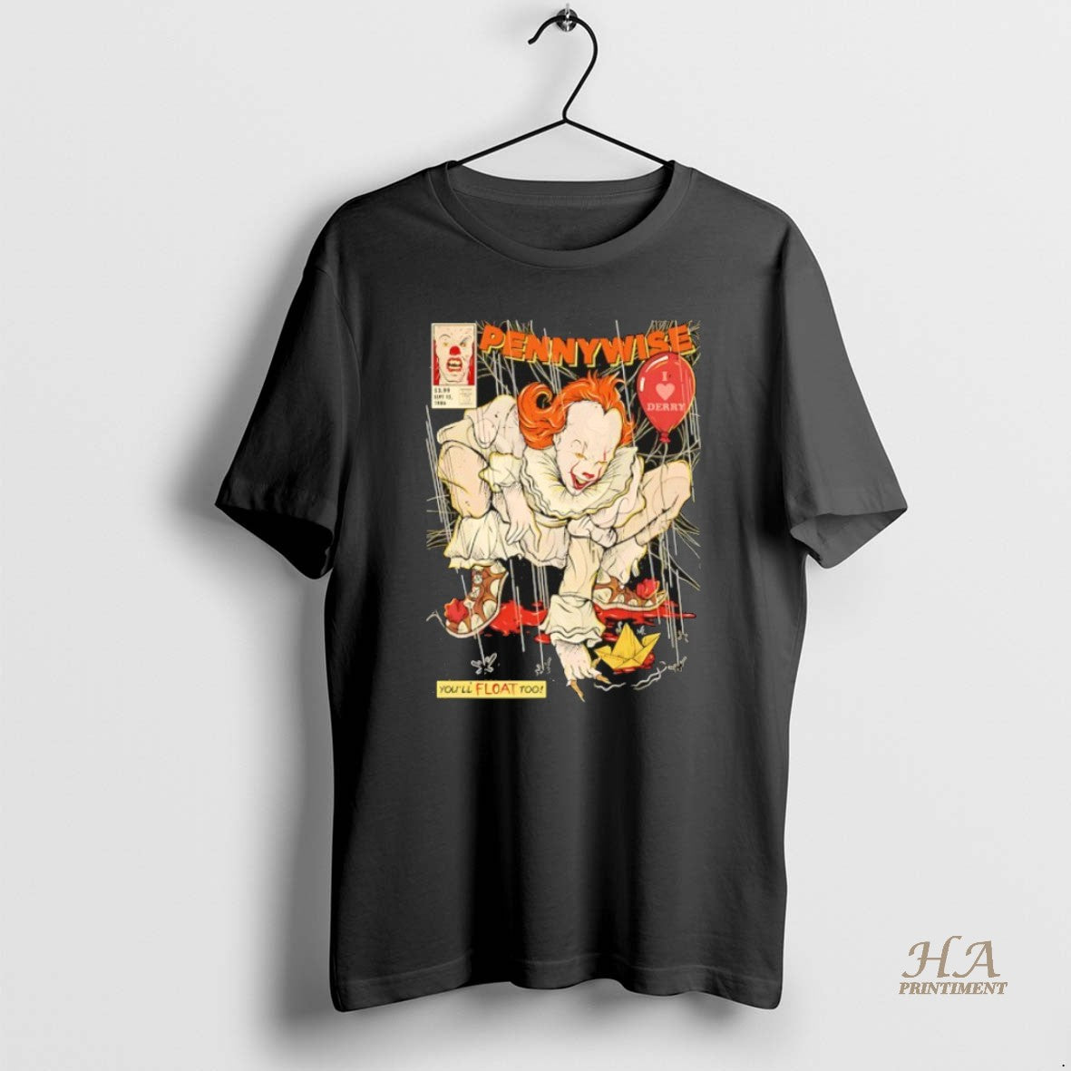 Official Pennywise It Is Spider Youll Float Too - Adult & Kids T-Shirts, Sweatshirts & Hoodies apparel design preview 1