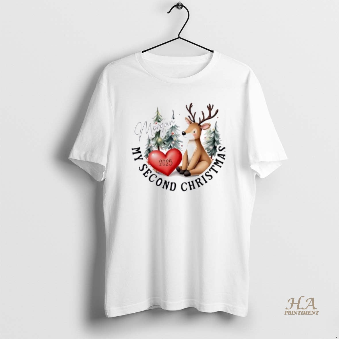 Official Reindeer Cute My Second Christmas - Adult & Kids T-Shirts, Sweatshirts & Hoodies apparel design preview 1