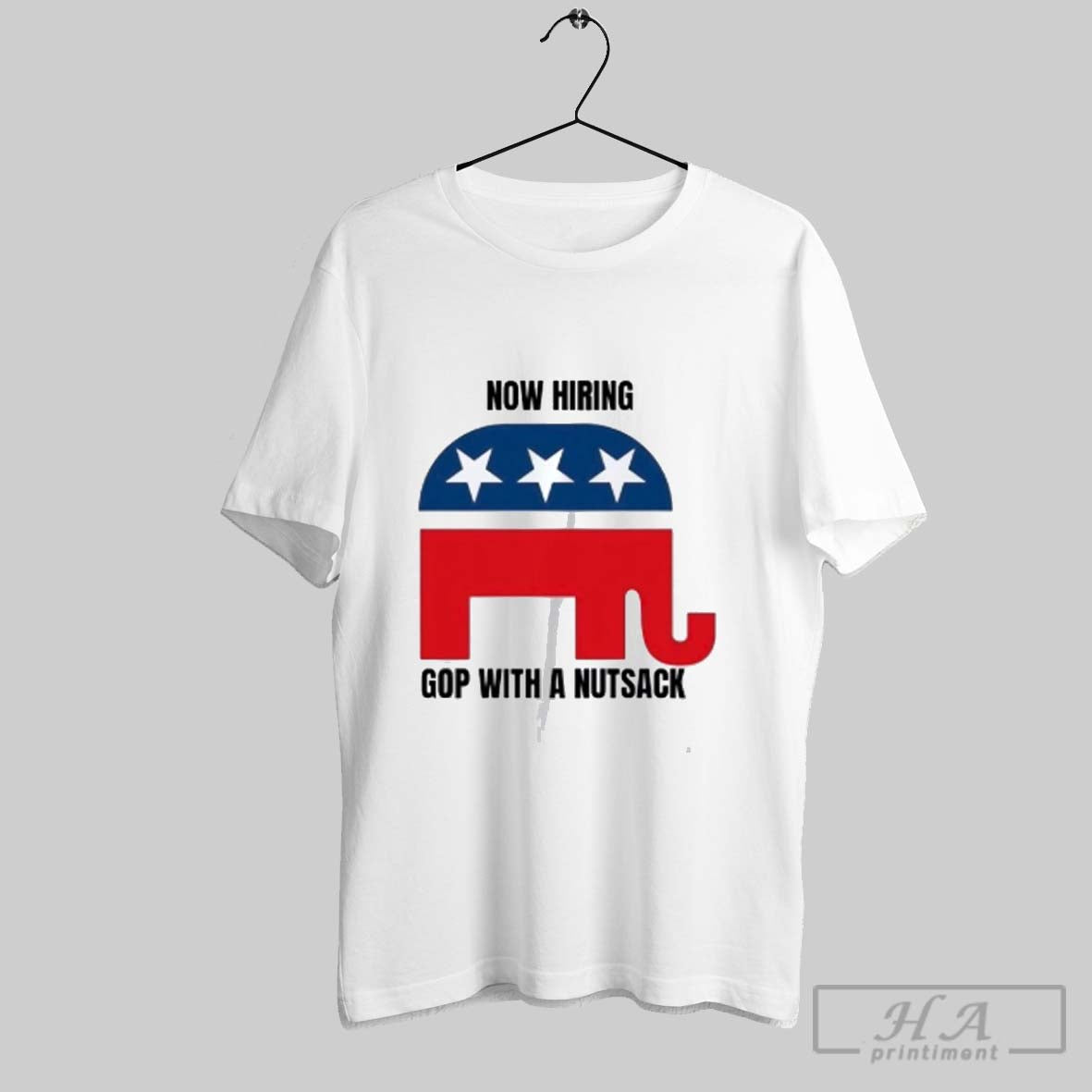 Official Republicans Now Hiring Gop With A Nutsack - Adult & Kids T-Shirts, Sweatshirts & Hoodies apparel design preview 1
