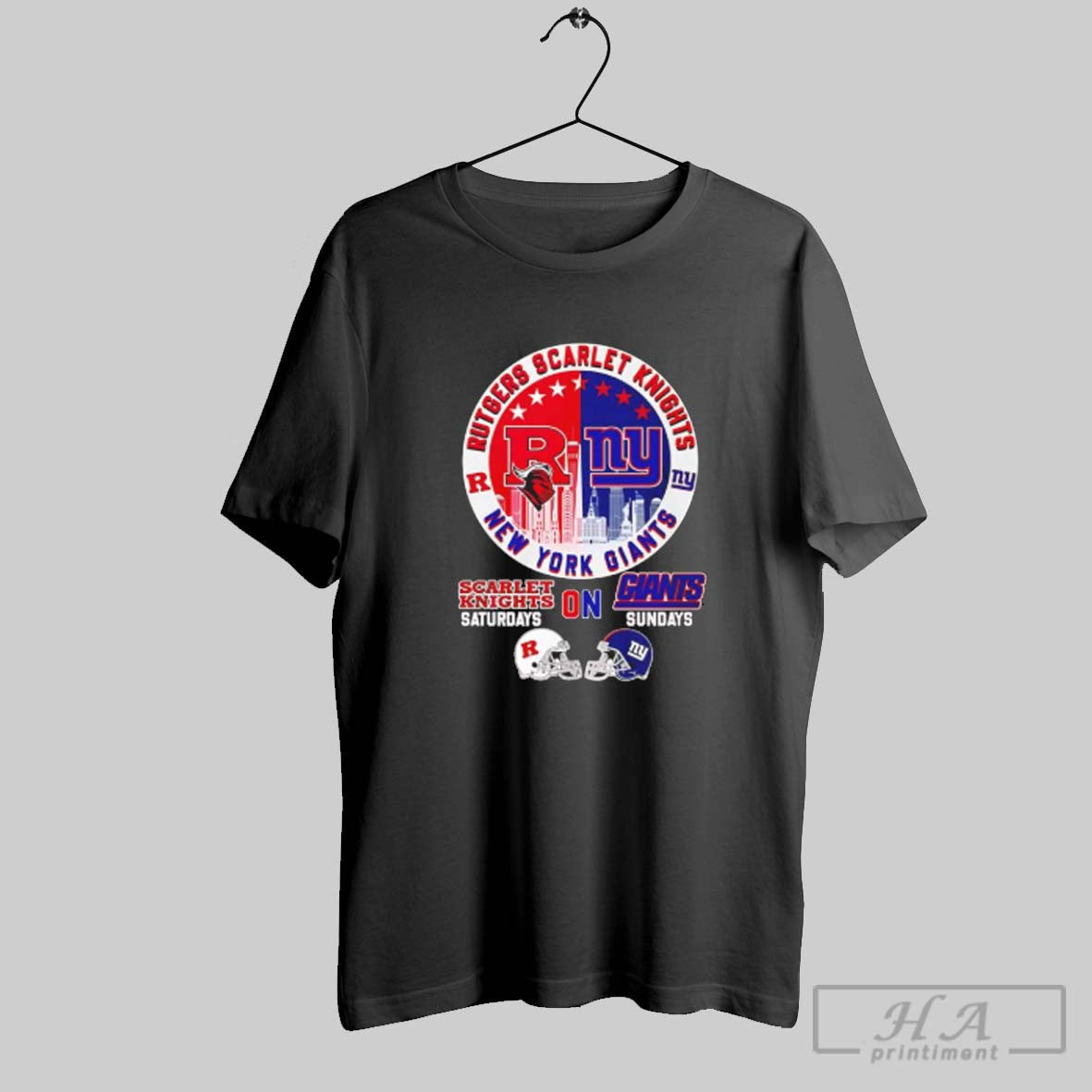 Official Rutgers Scarlet Knights And New York Giants - Adult & Kids T-Shirts, Sweatshirts & Hoodies apparel design preview 1