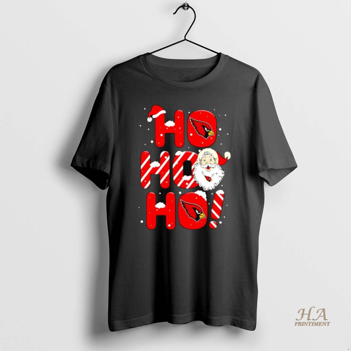 Official Santa Claus Arizona Cardinals Ho Merry - Adult & Kids T-Shirts, Sweatshirts & Hoodies apparel design preview 1