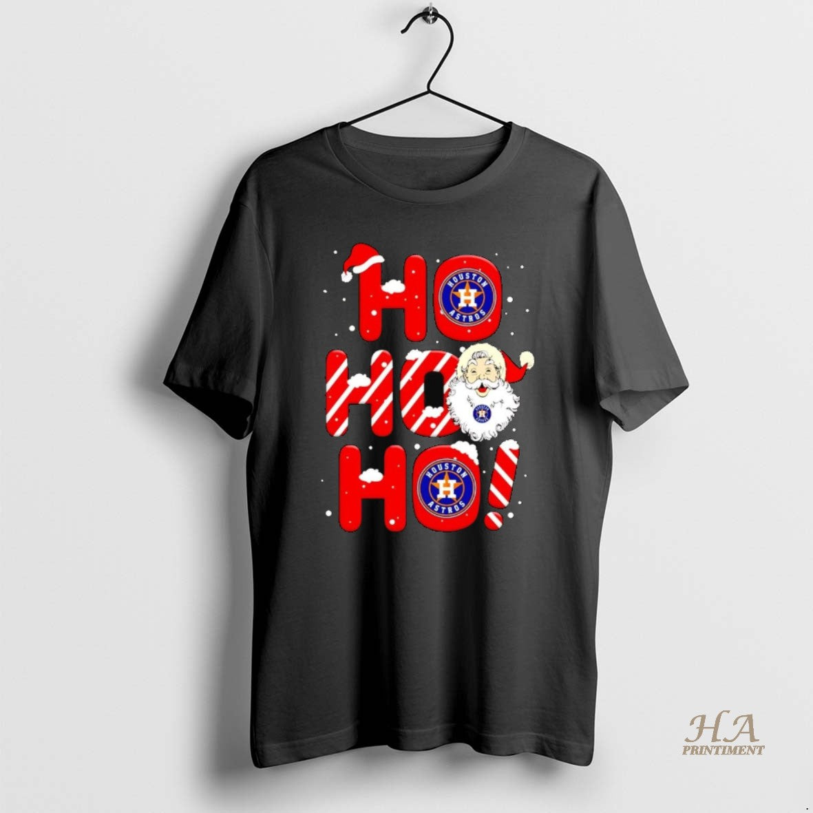 Official Santa Claus Houston Astros Ho Merry - Adult & Kids T-Shirts, Sweatshirts & Hoodies apparel design preview 1