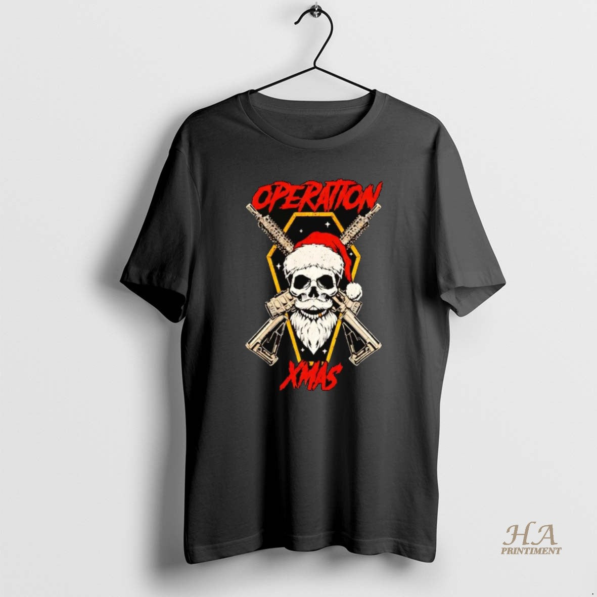 Official Santa Skull Operation Xmas - Adult & Kids T-Shirts, Sweatshirts & Hoodies apparel design preview 1