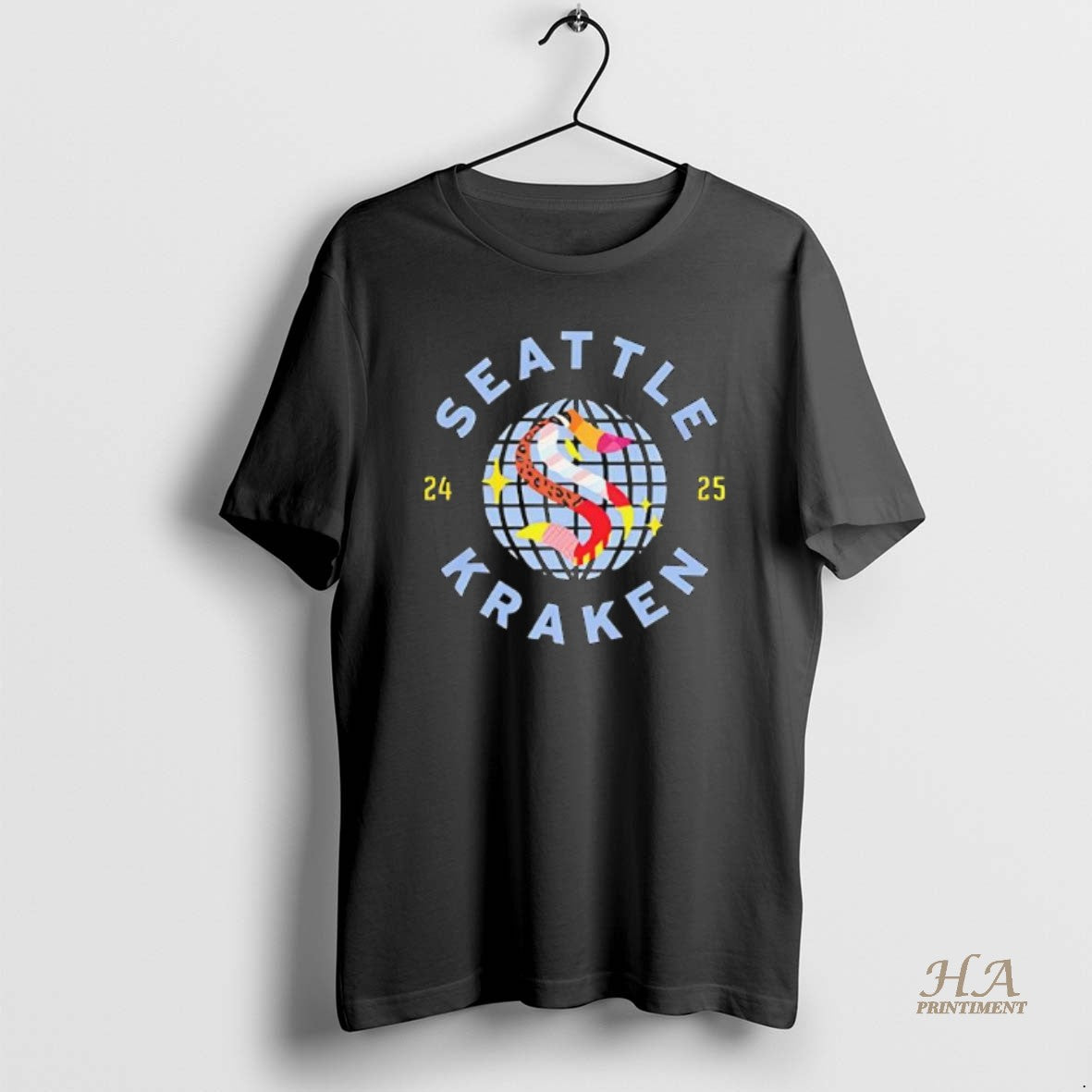 Official Seattle Kraken Pride Night 2025 Logo - Adult & Kids T-Shirts, Sweatshirts & Hoodies apparel design preview 1
