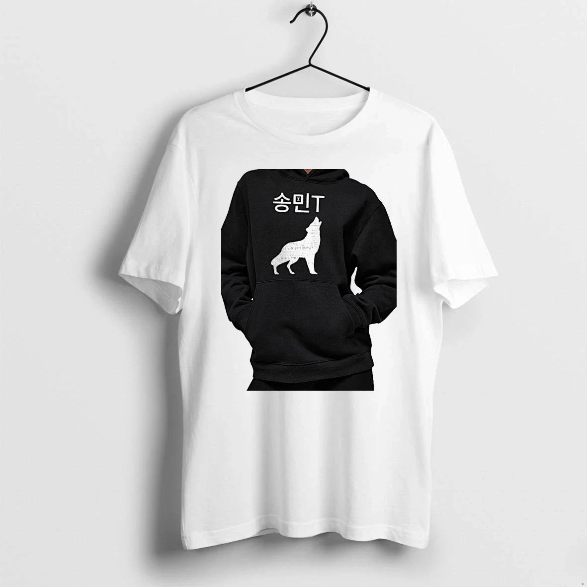 Officials Ateez Mingi Song Min Wolf Silhouette Lyrics - Adult & Kids T-Shirts, Sweatshirts & Hoodies apparel design preview 1
