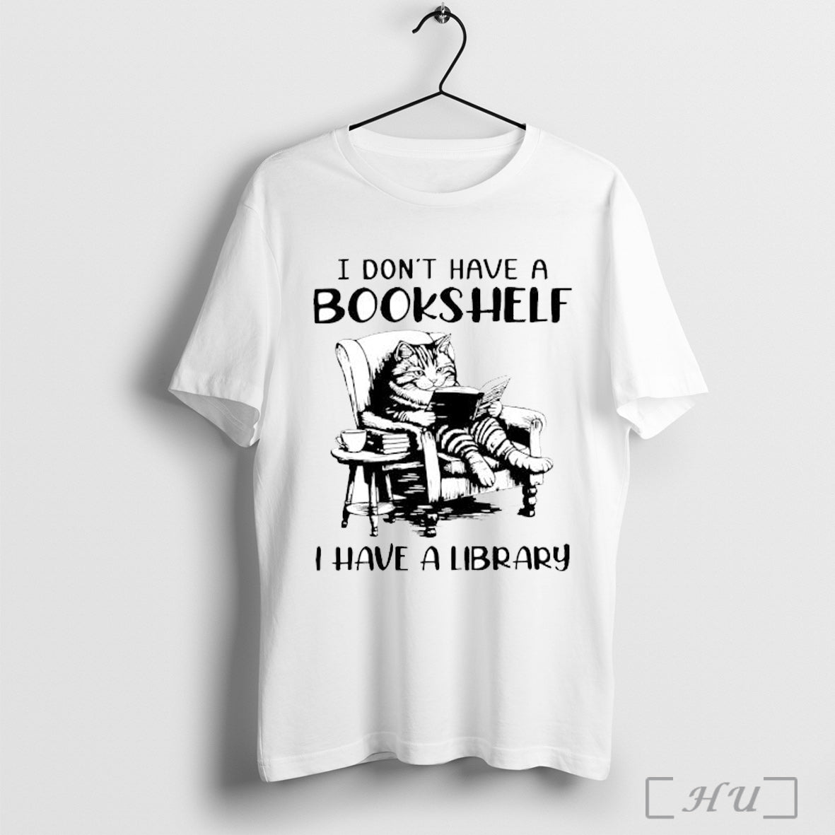 Officials Cat I Dont Have A Bookshelf Library - Adult & Kids T-Shirts, Sweatshirts & Hoodies apparel design preview 1