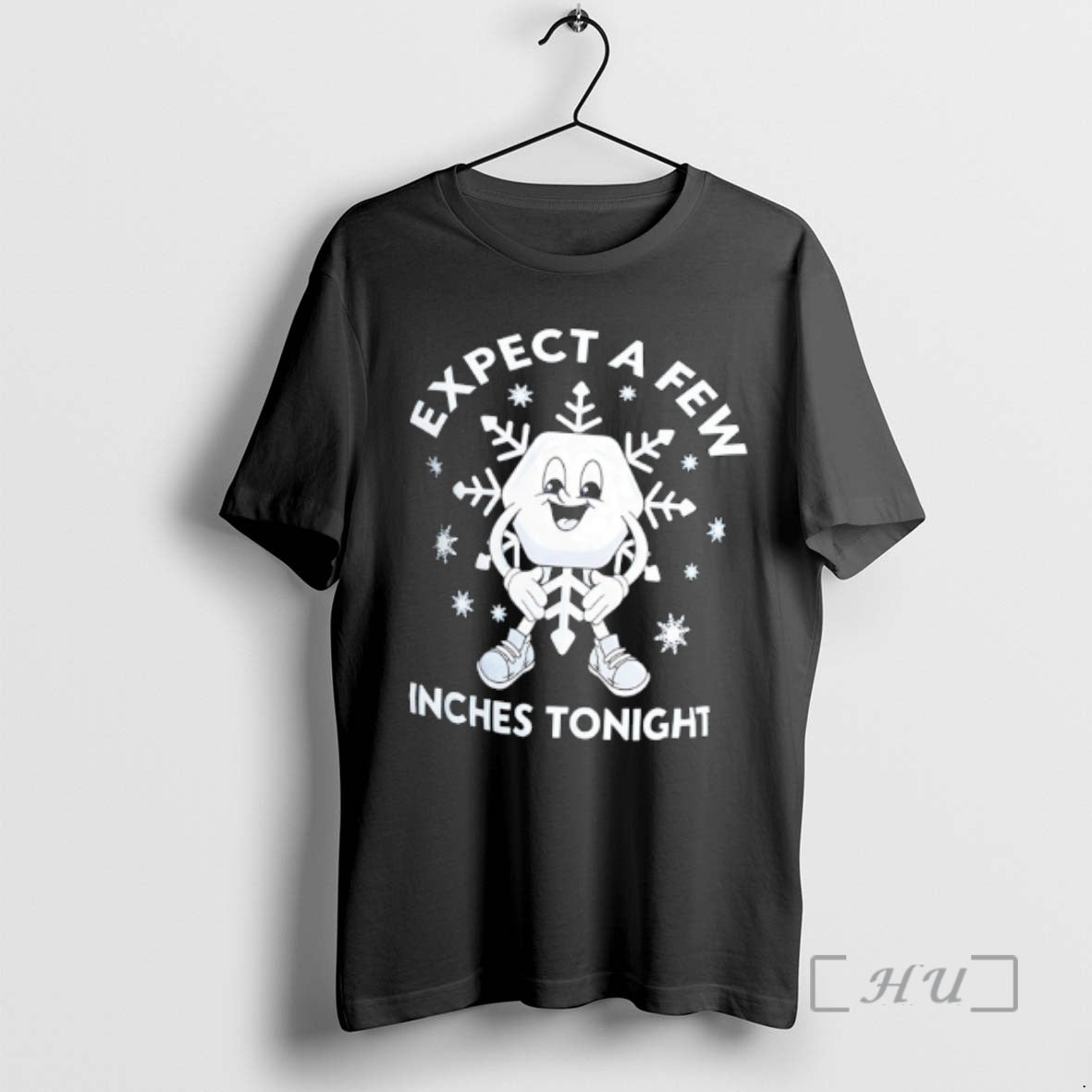 Officials Expect A Few Inches Tonight Snowman - Adult & Kids T-Shirts, Sweatshirts & Hoodies apparel design preview 1
