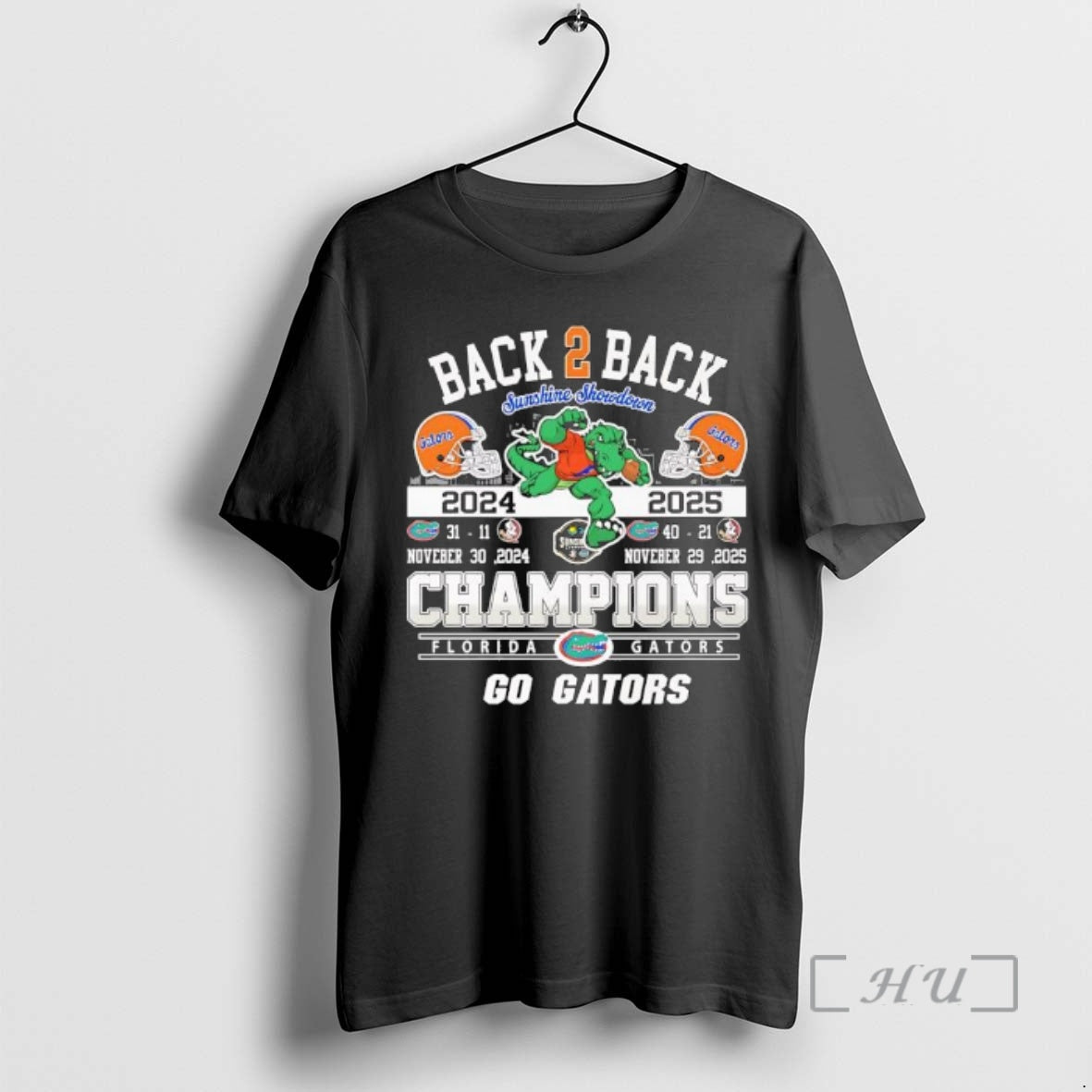 Officials Florida Gators Back 2 Champions Of Sunshine - Adult & Kids T-Shirts, Sweatshirts & Hoodies apparel design preview 1