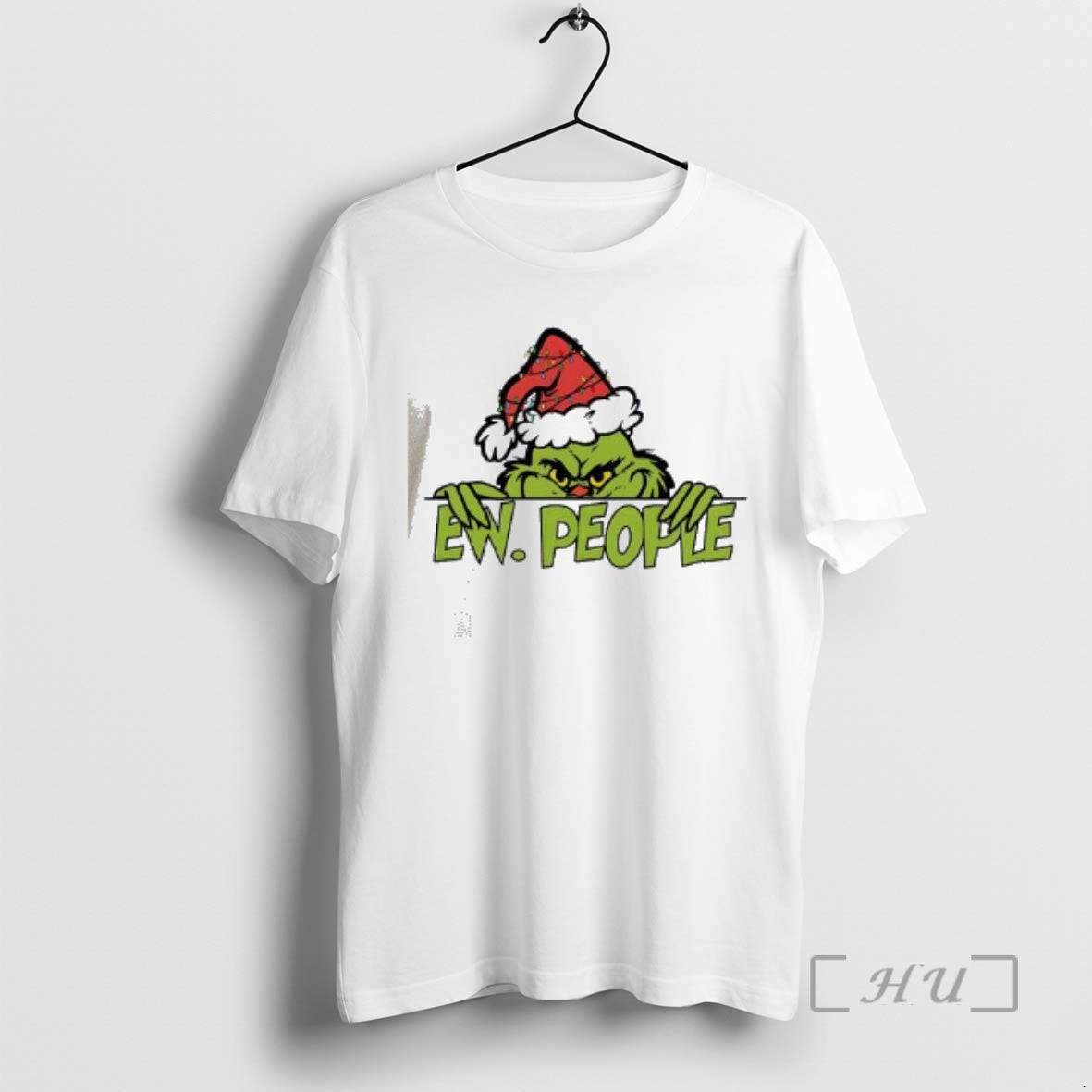 Officials Funny Ew People Grinchmas Santa Hat - Adult & Kids T-Shirts, Sweatshirts & Hoodies apparel design preview 1