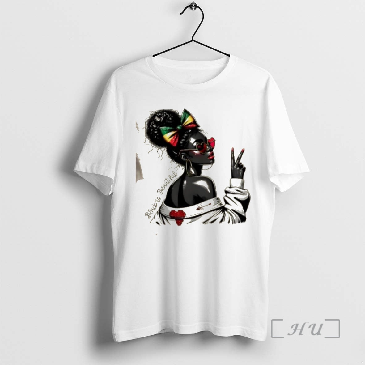 Officials Girl Black Is Beautiful Peace - Adult & Kids T-Shirts, Sweatshirts & Hoodies apparel design preview 1