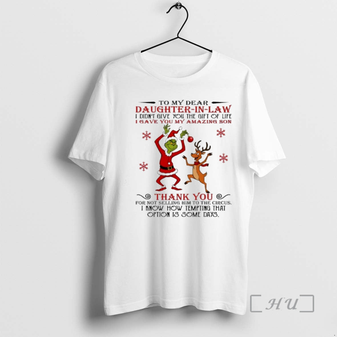Officials Grinch To My Dear Daughter In Law I Didnt - Adult & Kids T-Shirts, Sweatshirts & Hoodies apparel design preview 1