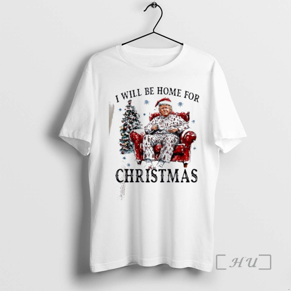 Officials Humorous Trump I Will Be Home For Christmas - Adult & Kids T-Shirts, Sweatshirts & Hoodies apparel design preview 1