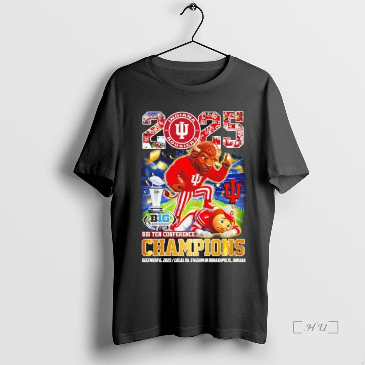 Officials Indiana Beat Ohio State Win 2025 Big Ten - Adult & Kids T-Shirts, Sweatshirts & Hoodies apparel design preview 1