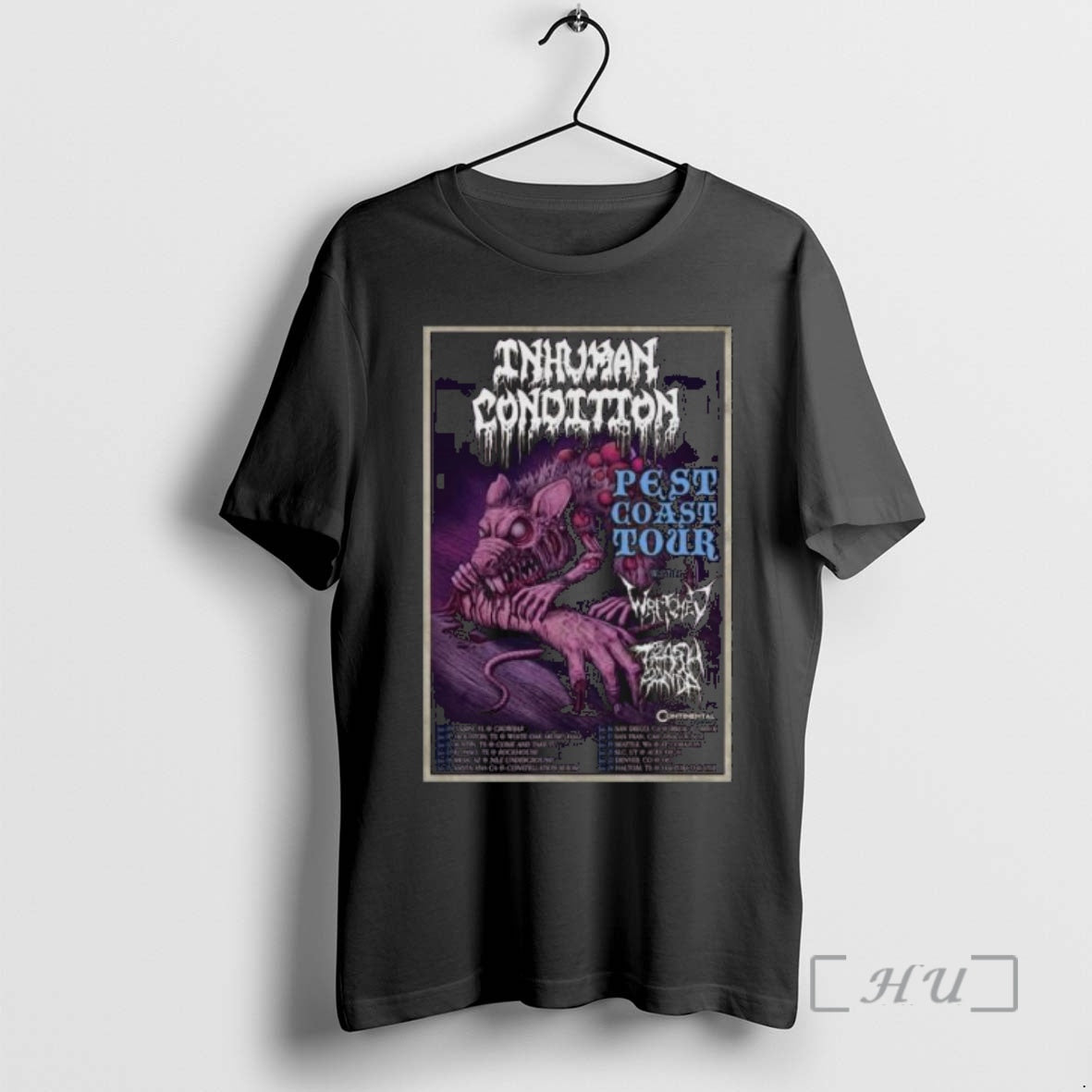 Officials Inhuman Condition Pest Coast Tour 26 Circle - Adult & Kids T-Shirts, Sweatshirts & Hoodies apparel design preview 1