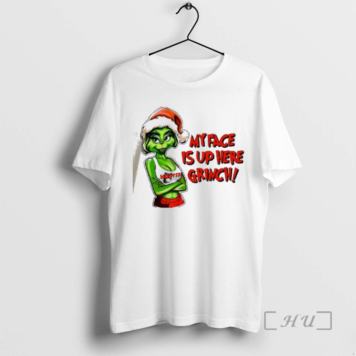 Officials My Face Is Up Here Funny Christmas Grinch - Adult & Kids T-Shirts, Sweatshirts & Hoodies apparel design preview 1