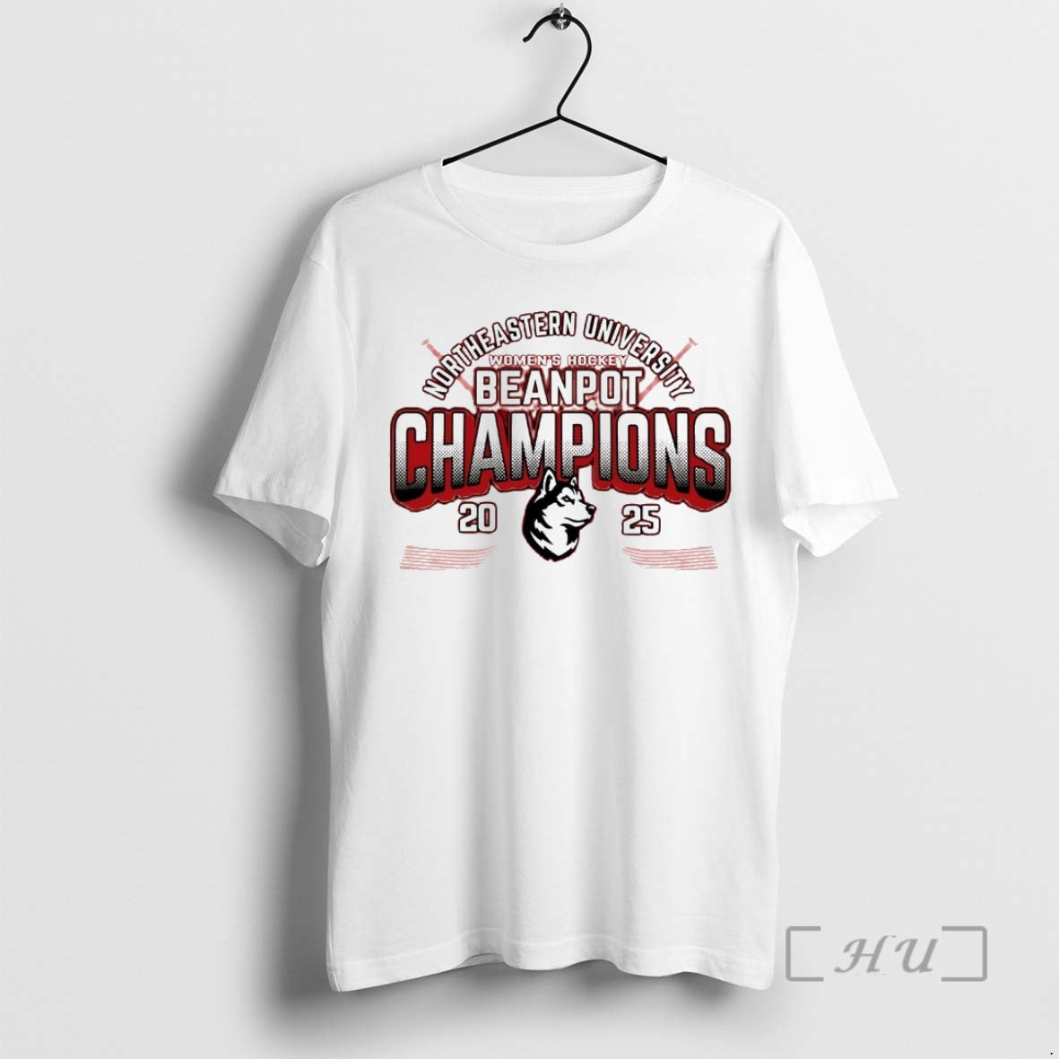 Officials Northeastern Huskies 2025 Womens Hockey - Adult & Kids T-Shirts, Sweatshirts & Hoodies apparel design preview 1