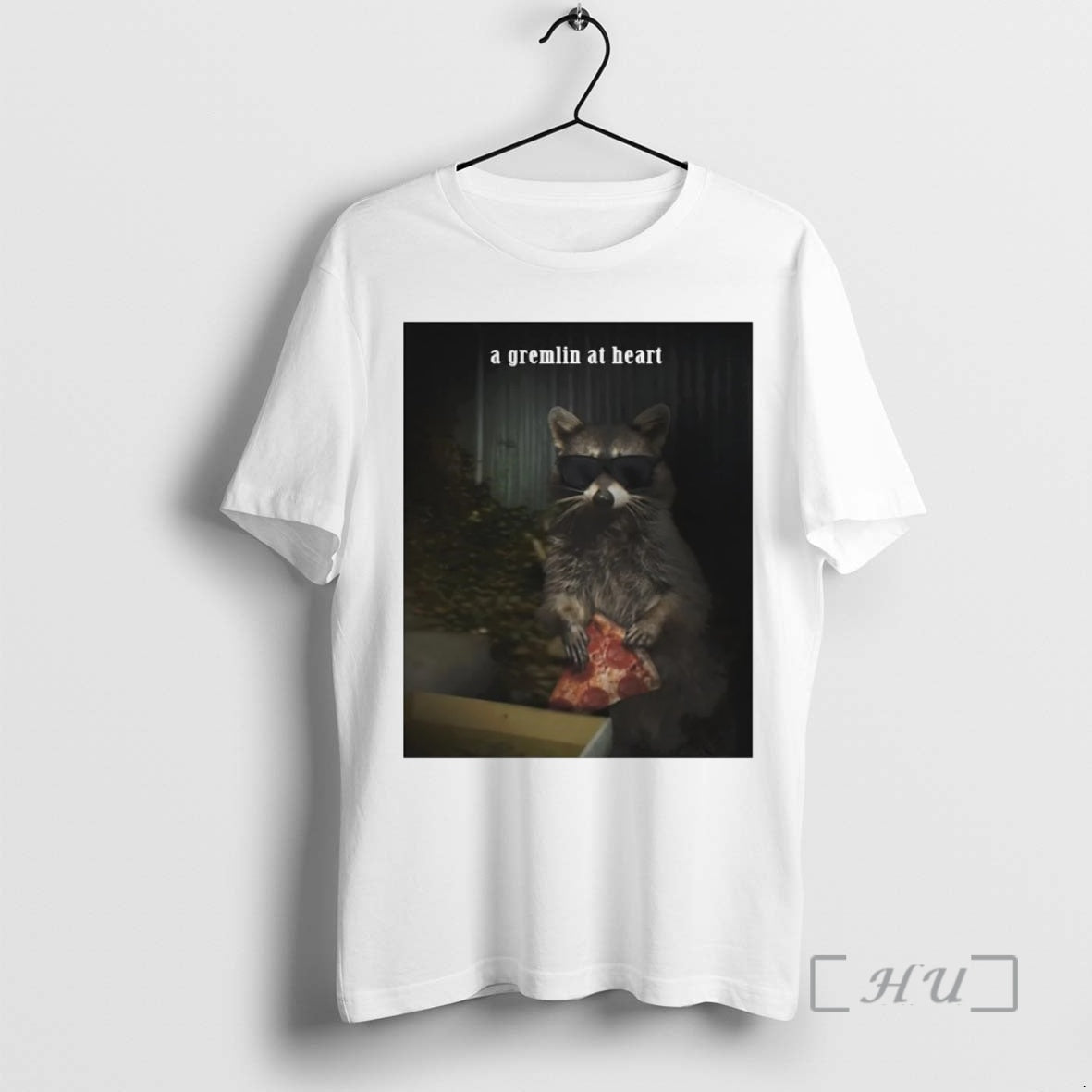 Officials Raccoon Eating Pizza A Gremlin At Heart - Adult & Kids T-Shirts, Sweatshirts & Hoodies apparel design preview 1