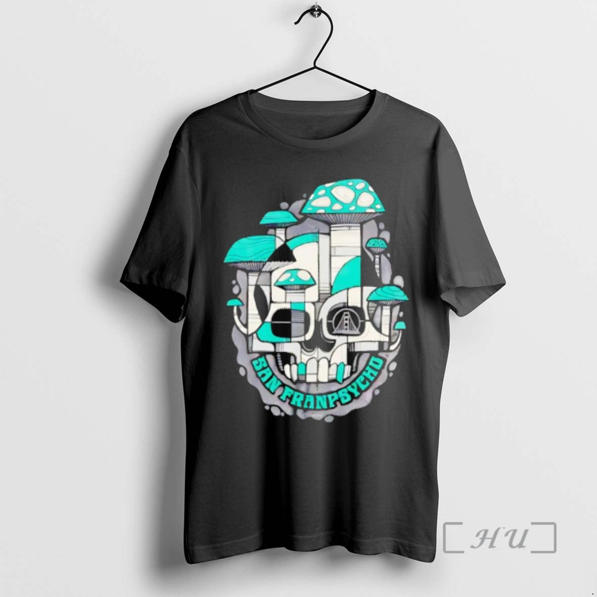 Officials San Franpsycho Skulls And Mushrooms - Adult & Kids T-Shirts, Sweatshirts & Hoodies apparel design preview 1