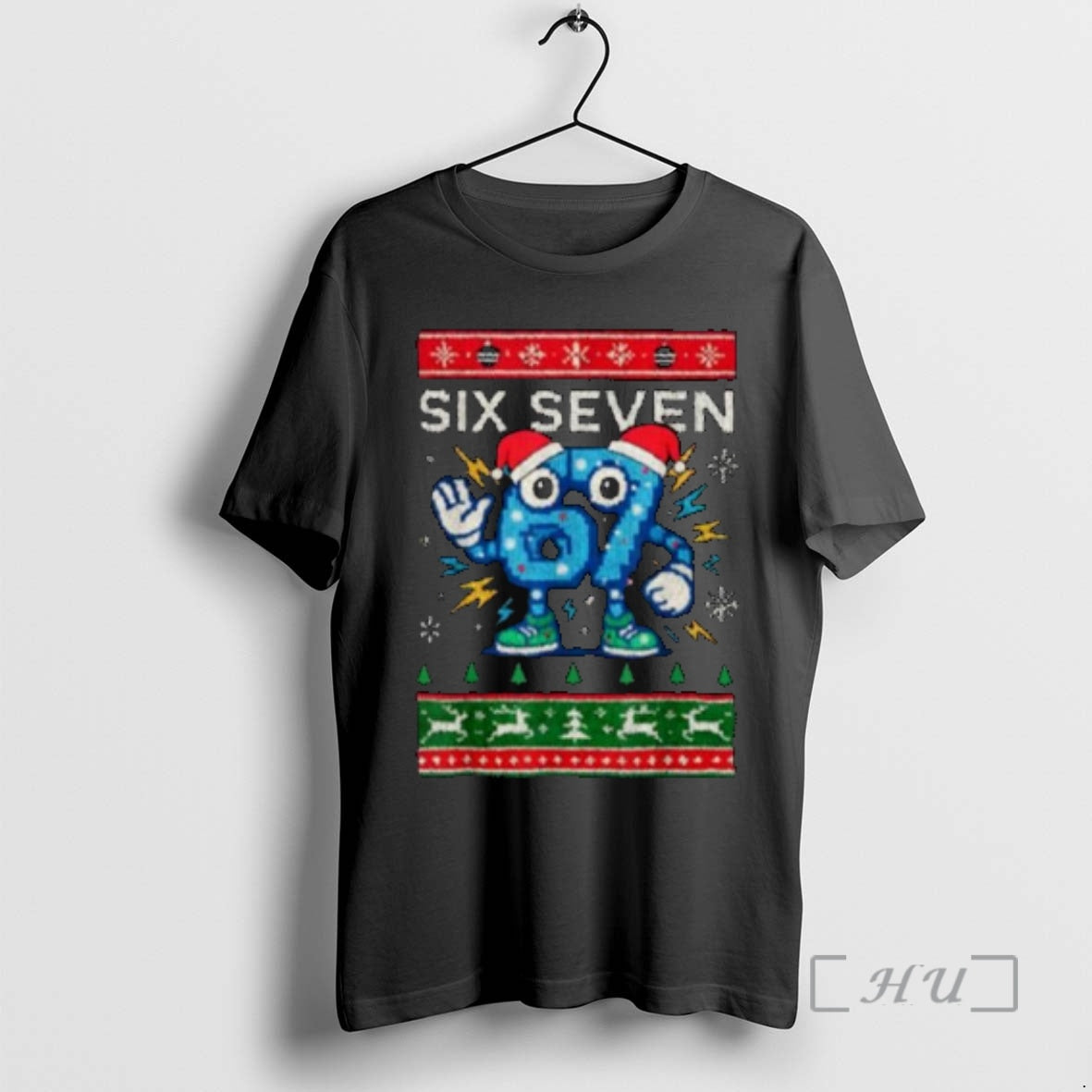 Officials Six Seven Christmas 67 Meme Funny Brainrot - Adult & Kids T-Shirts, Sweatshirts & Hoodies apparel design preview 1