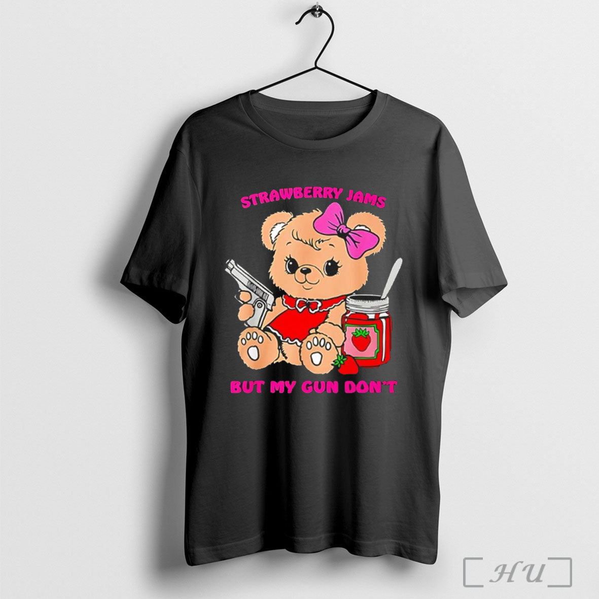 Officials Strawberry Jams But My Glock Dont Bear With - Adult & Kids T-Shirts, Sweatshirts & Hoodies apparel design preview 1