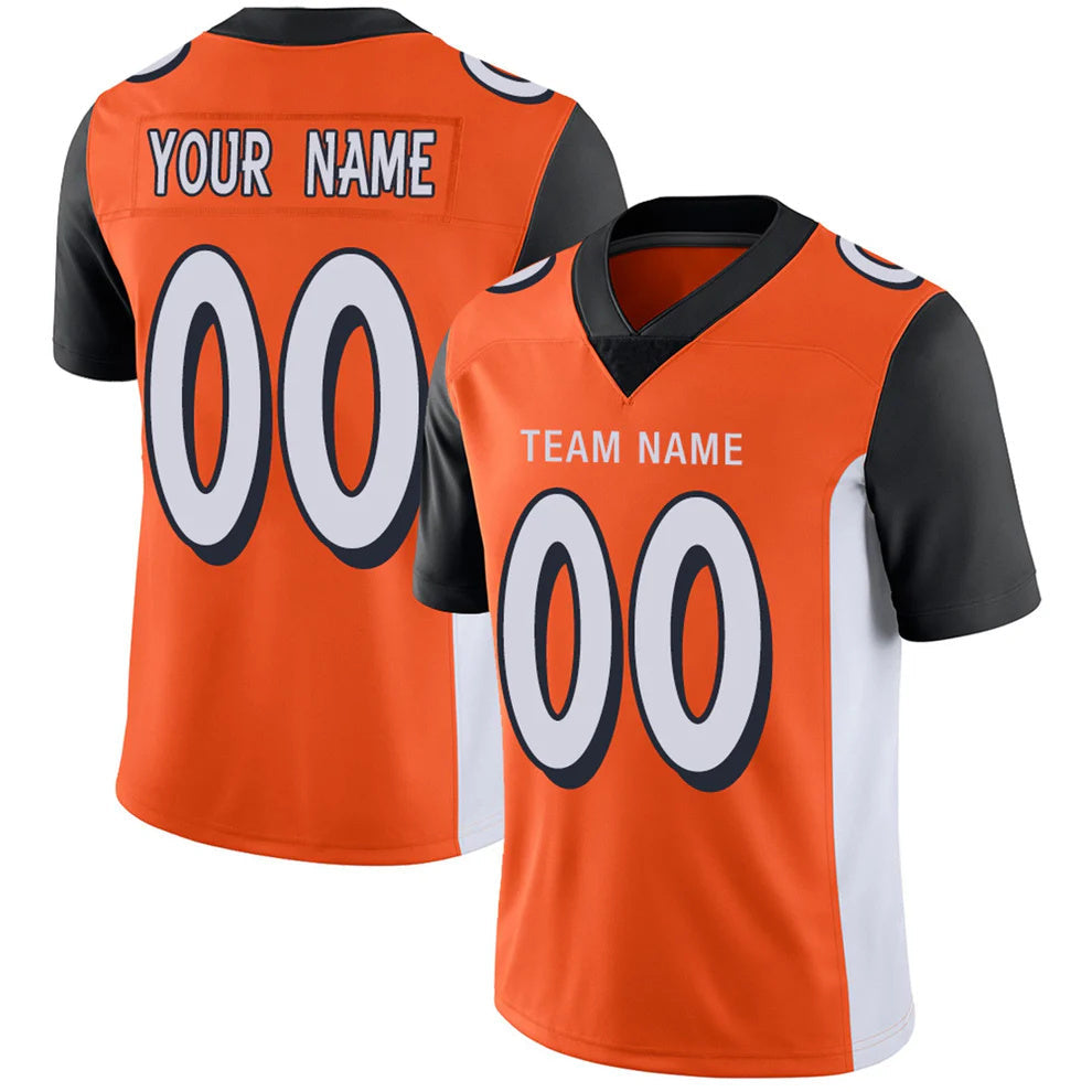 Custom C.Bengals Orange Personalized Design Your Own Name and Number for Men Women Youth Jerseys football jersey product view 1