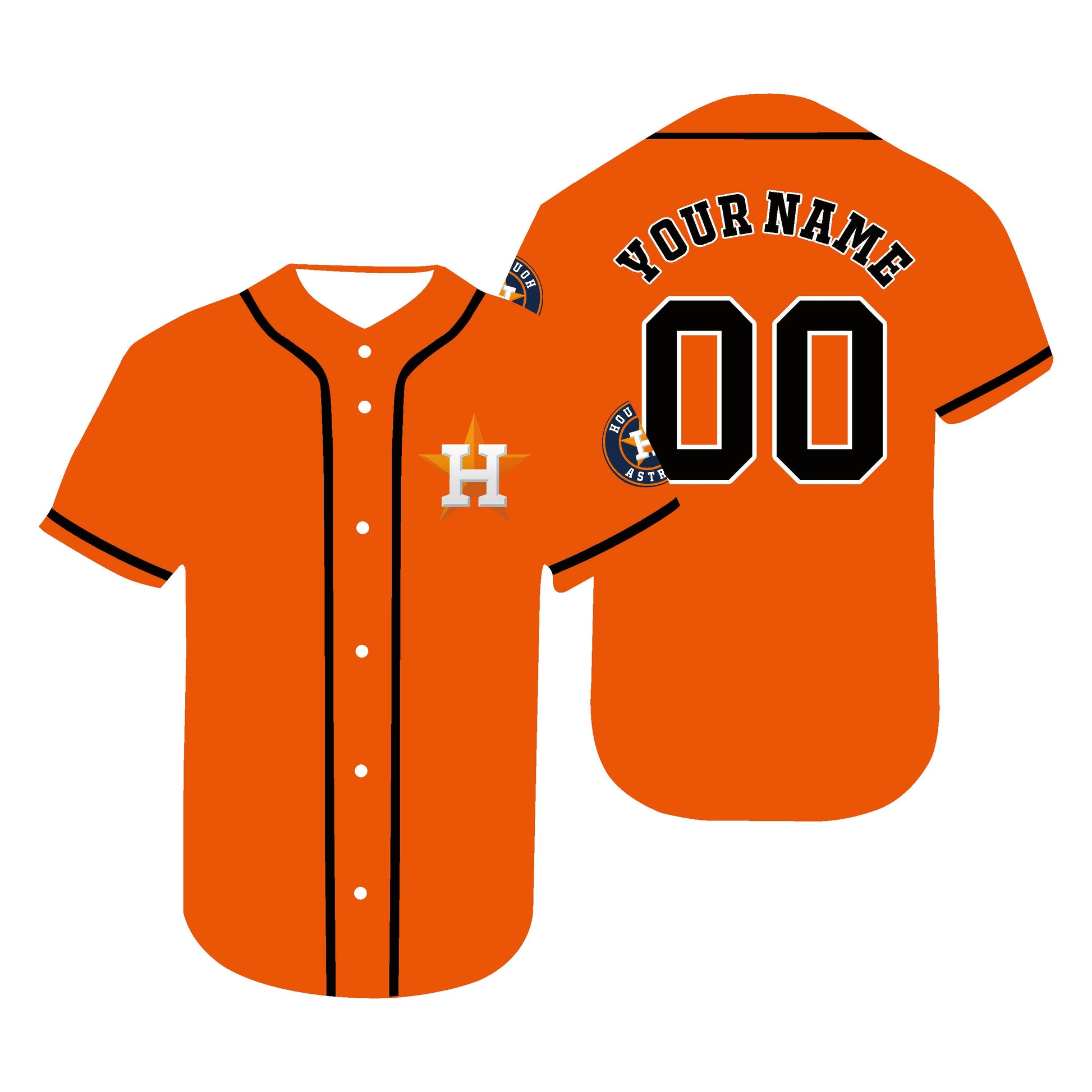 Custom Houston Astros Jerseys Baseball Orange Personalized Jersey Stitched Letter And Numbers For Men Women Youth Birthday Gift baseball jersey product view 1