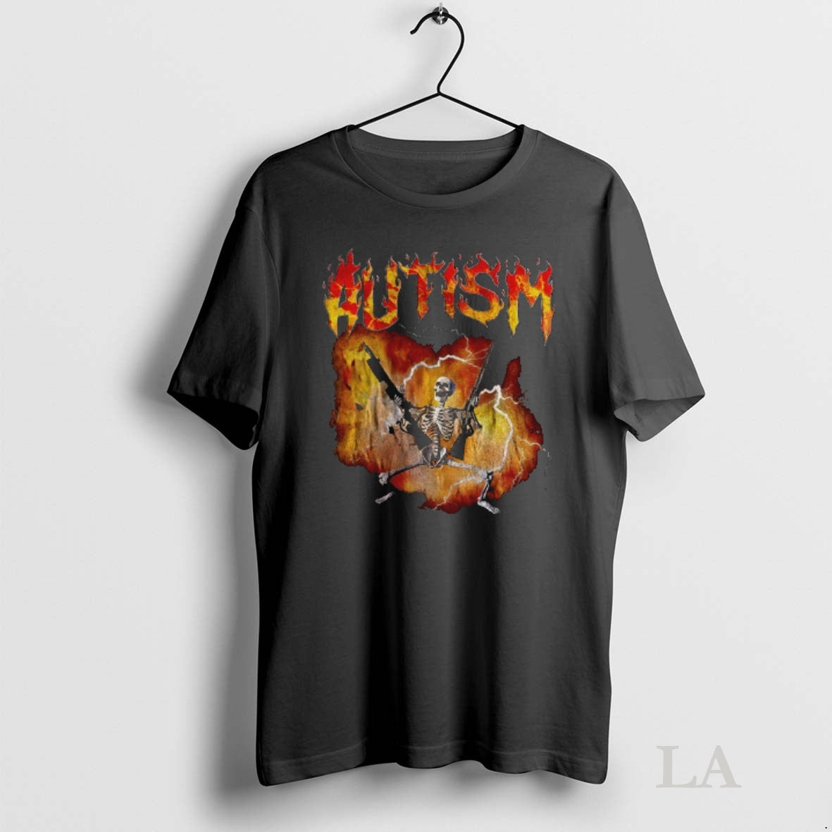 Original Autistic Funny Skeleton Edgy Meme Graphic - Adult & Kids T-Shirts, Sweatshirts & Hoodies apparel design preview 1