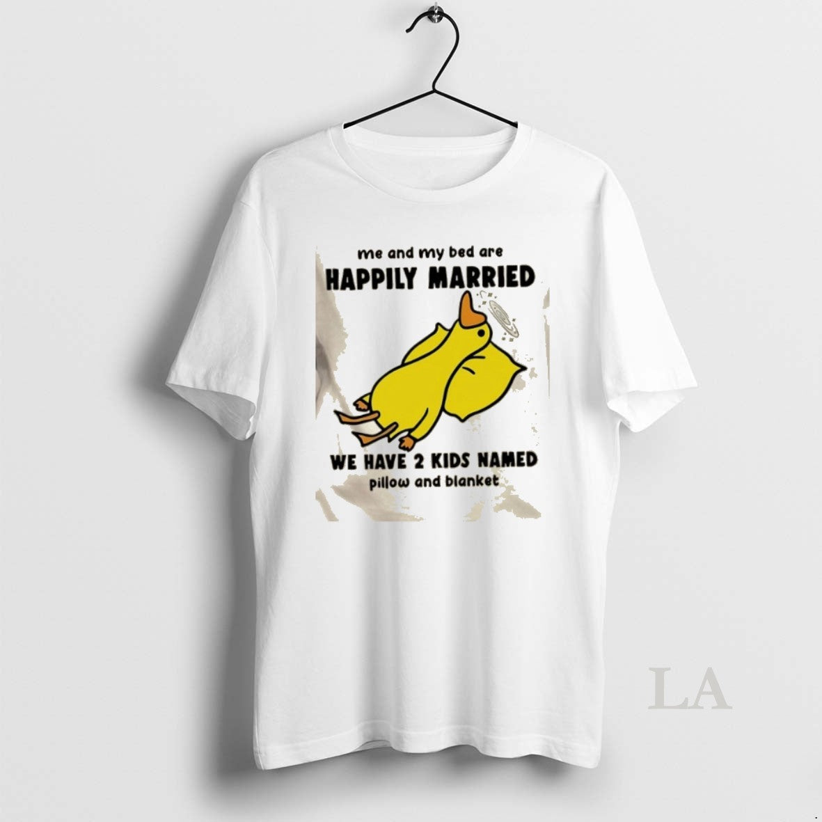Original Duck Me And My Bed Are Happily Married We - Adult & Kids T-Shirts, Sweatshirts & Hoodies apparel design preview 1