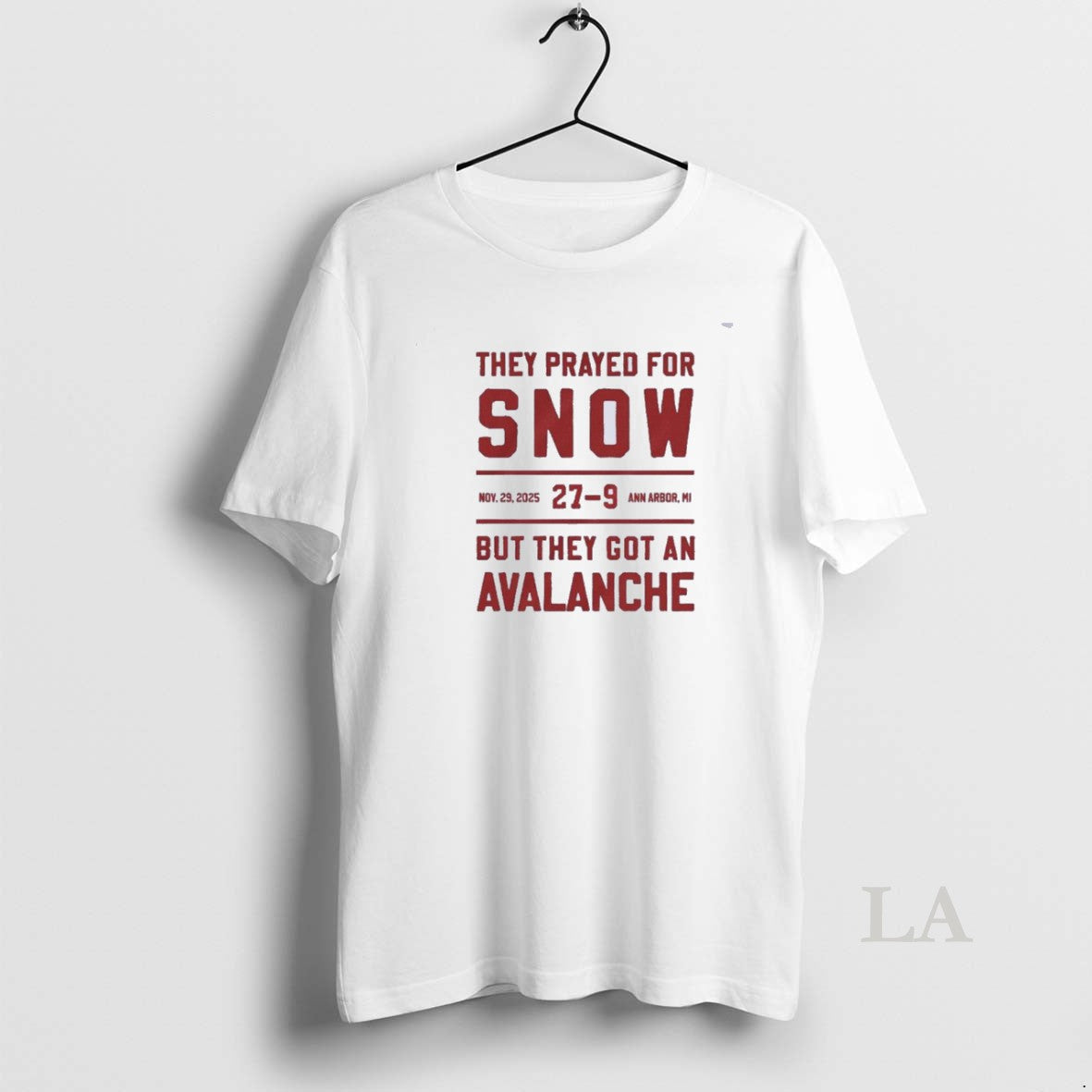 Original They Prayed For Snow Ohio State 27 9 - Adult & Kids T-Shirts, Sweatshirts & Hoodies apparel design preview 1